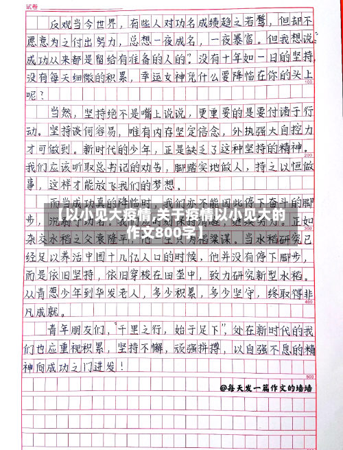 【以小见大疫情,关于疫情以小见大的作文800字】