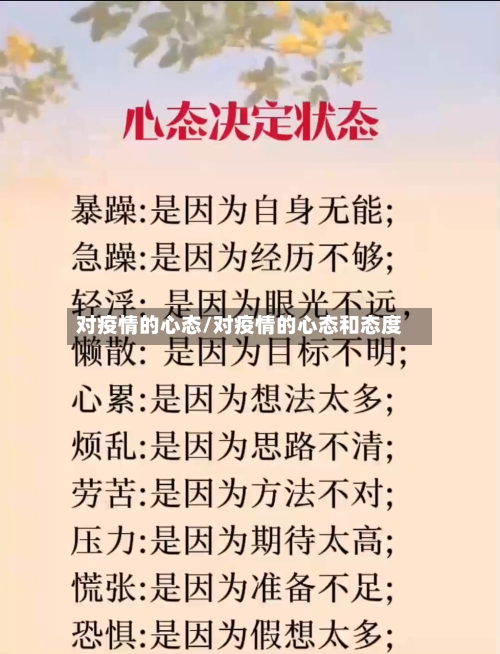 对疫情的心态/对疫情的心态和态度-第3张图片