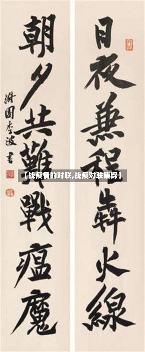【战疫情的对联,战疫对联集锦】-第2张图片