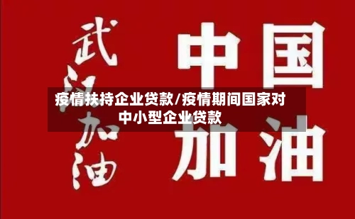 疫情扶持企业贷款/疫情期间国家对中小型企业贷款-第3张图片