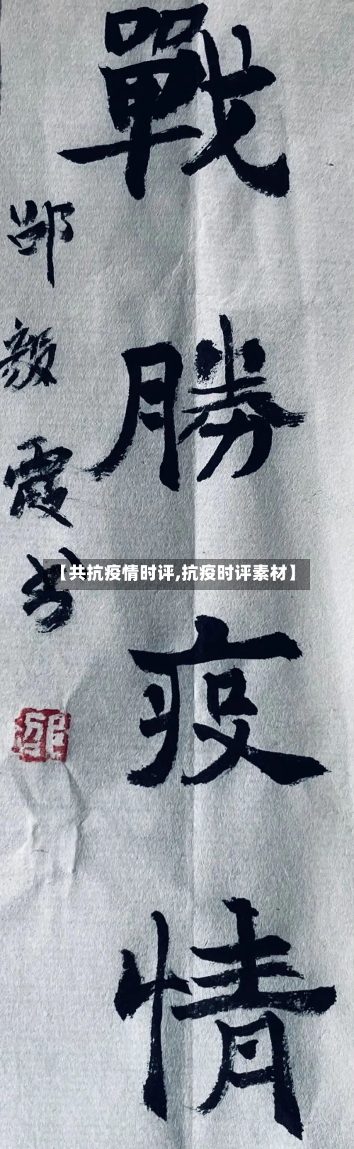 【共抗疫情时评,抗疫时评素材】