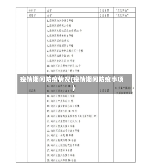 疫情期间防疫情况(疫情期间防疫事项)-第3张图片