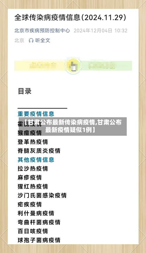 【甘肃公布最新传染病疫情,甘肃公布最新疫情疑似1例】-第2张图片