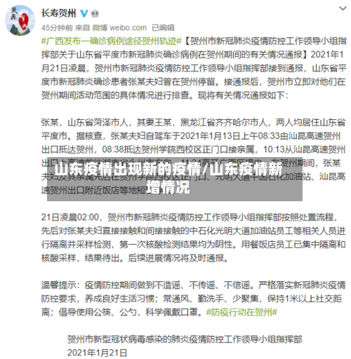山东疫情出现新的疫情/山东疫情新增情况