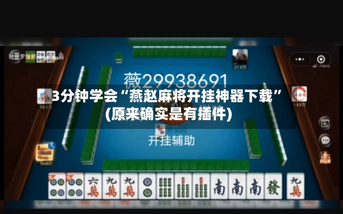 3分钟学会“燕赵麻将开挂神器下载	”(原来确实是有插件)-第3张图片