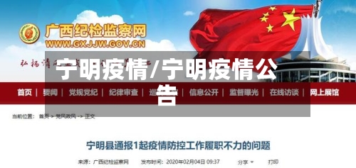 宁明疫情/宁明疫情公告