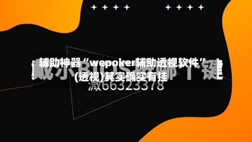 辅助神器“wepoker辅助透视软件”(透视)其实确实有挂