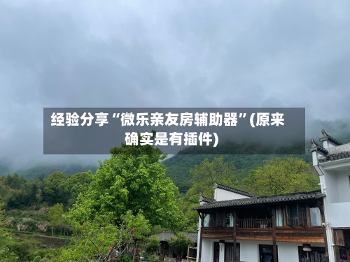 经验分享“微乐亲友房辅助器”(原来确实是有插件)-第2张图片