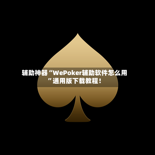 辅助神器“WePoker辅助软件怎么用”通用版下载教程！-第2张图片