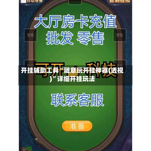 开挂辅助工具“随意玩开挂神器(透视)”详细开挂玩法