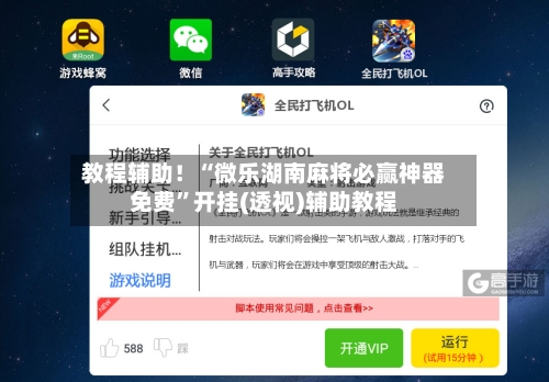教程辅助！“微乐湖南麻将必赢神器免费”开挂(透视)辅助教程