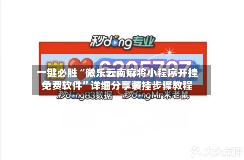 一键必胜“微乐云南麻将小程序开挂免费软件	”详细分享装挂步骤教程-第2张图片