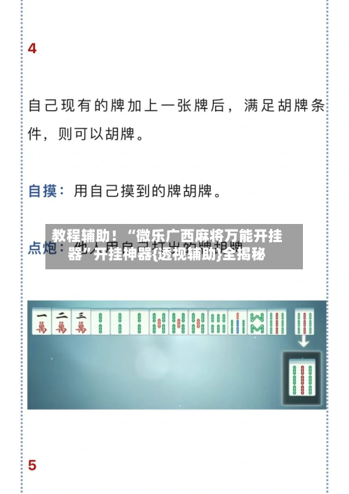 教程辅助！“微乐广西麻将万能开挂器”开挂神器{透视辅助}全揭秘-第3张图片