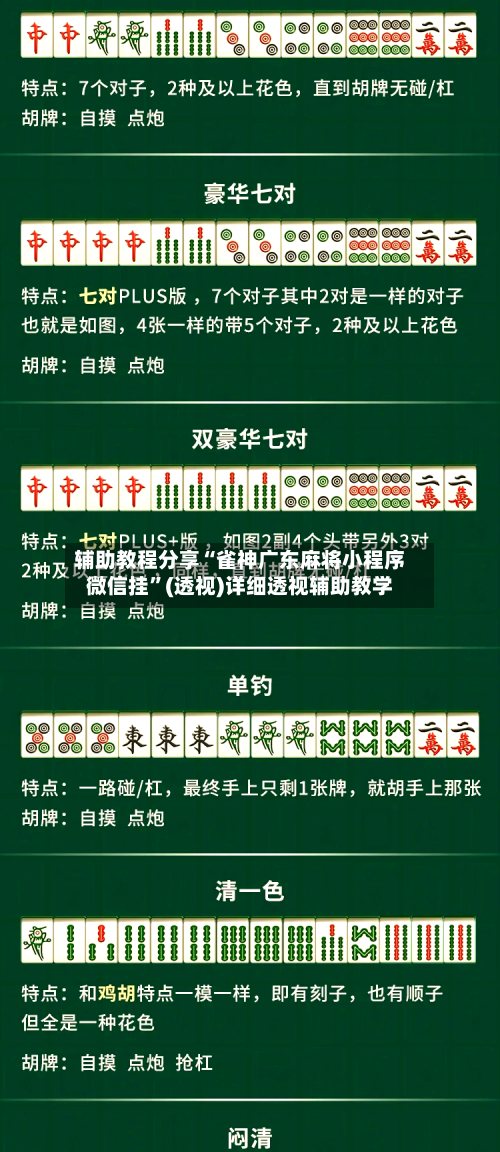辅助教程分享“雀神广东麻将小程序微信挂	”(透视)详细透视辅助教学-第3张图片