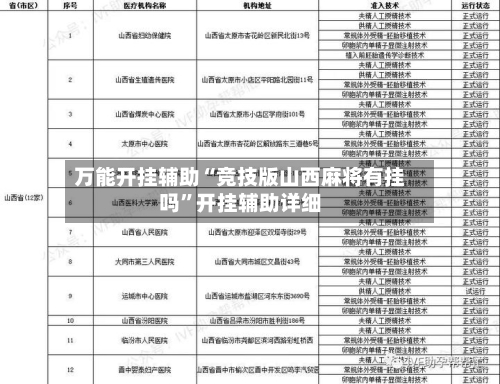 万能开挂辅助“竞技版山西麻将有挂吗	”开挂辅助详细-第2张图片