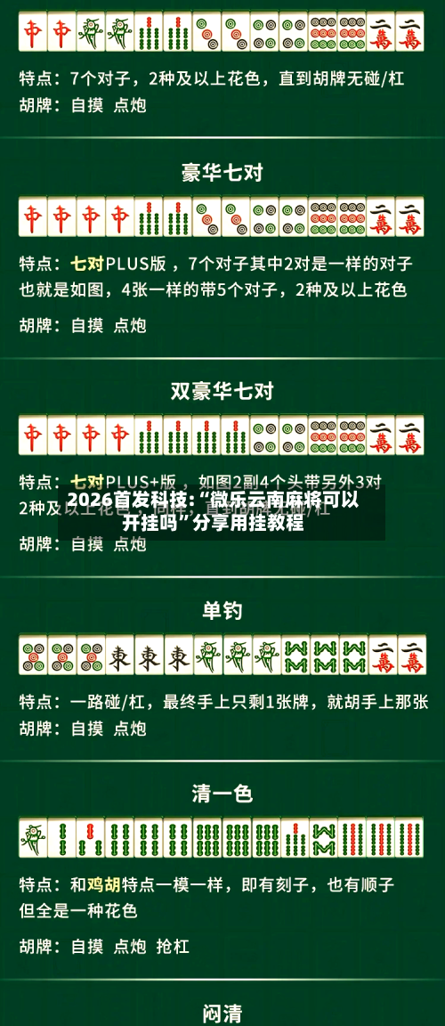 2026首发科技:“微乐云南麻将可以开挂吗”分享用挂教程-第3张图片