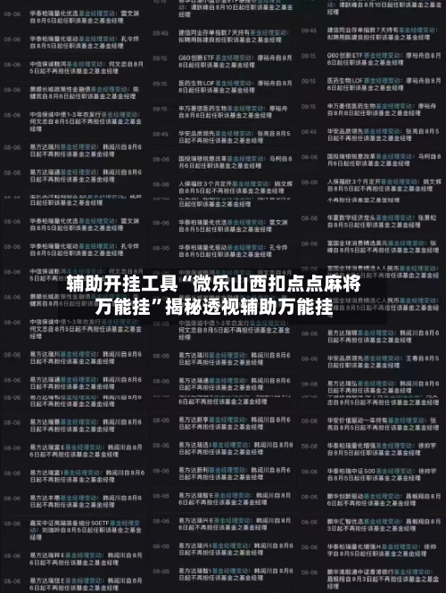辅助开挂工具“微乐山西扣点点麻将万能挂”揭秘透视辅助万能挂-第2张图片