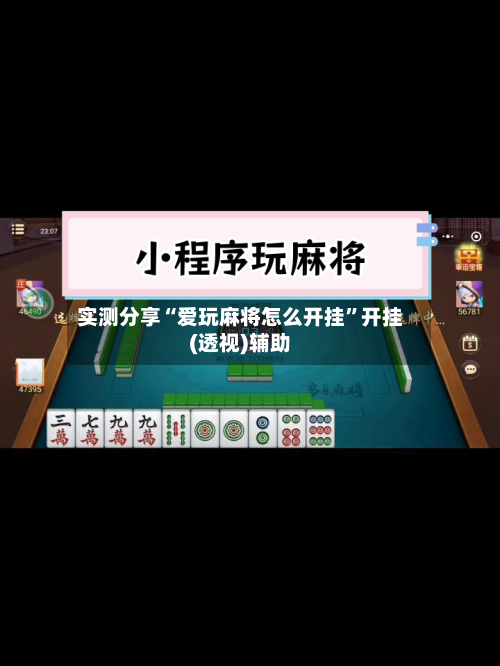 实测分享“爱玩麻将怎么开挂”开挂(透视)辅助-第3张图片