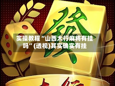 实操教程“山西太行麻将有挂吗”(透视)其实确实有挂-第3张图片