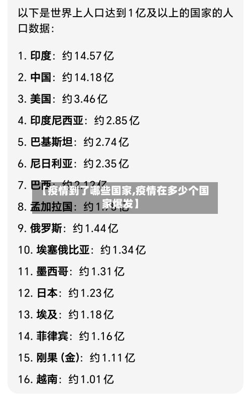 【疫情到了哪些国家,疫情在多少个国家爆发】-第3张图片