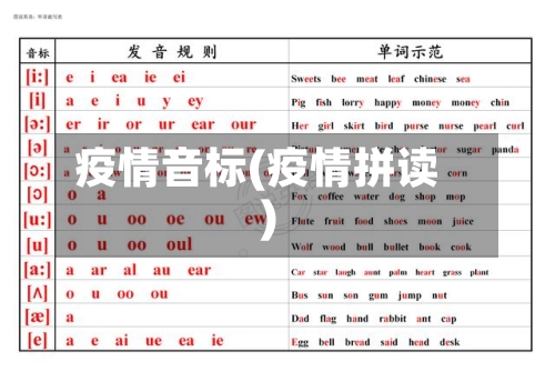 疫情音标(疫情拼读)-第2张图片