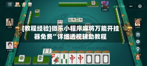 [教程经验]微乐小程序麻将万能开挂器免费”详细透视辅助教程-第2张图片
