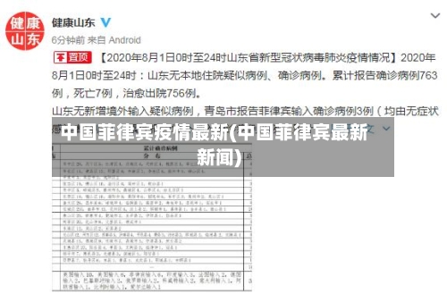 中国菲律宾疫情最新(中国菲律宾最新新闻)-第2张图片