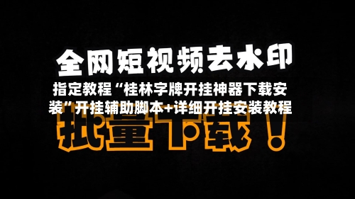 指定教程“桂林字牌开挂神器下载安装”开挂辅助脚本+详细开挂安装教程-第3张图片