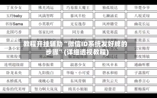 教程开挂辅助“微信ID系统发好牌的步骤”(详细透视教程)-第2张图片