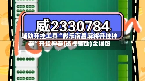 辅助开挂工具“微乐南昌麻将开挂神器”开挂神器{透视辅助}全揭秘-第2张图片