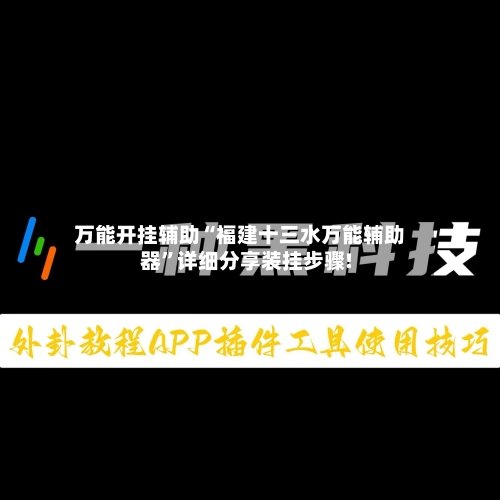 万能开挂辅助“福建十三水万能辅助器”详细分享装挂步骤!-第3张图片