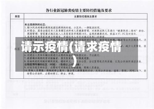 请示疫情(请求疫情)