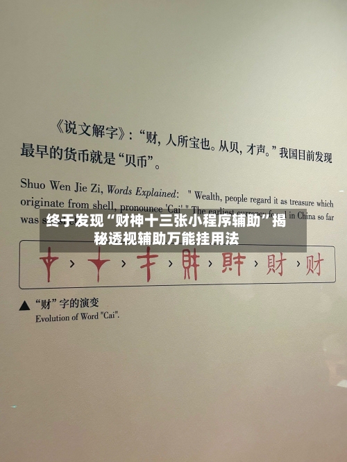 终于发现“财神十三张小程序辅助”揭秘透视辅助万能挂用法-第3张图片