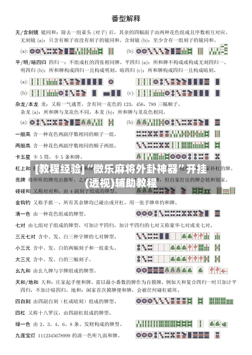 [教程经验]“微乐麻将外卦神器”开挂(透视)辅助教程-第3张图片