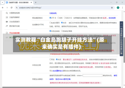 实测教程“白金岛跑胡子开挂方法”(原来确实是有插件)-第3张图片