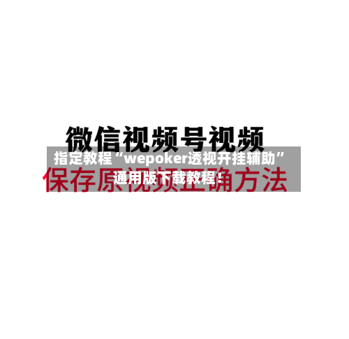 指定教程“wepoker透视开挂辅助”通用版下载教程！-第3张图片