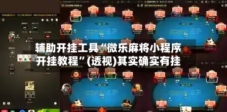 辅助开挂工具“微乐麻将小程序开挂教程”(透视)其实确实有挂-第2张图片