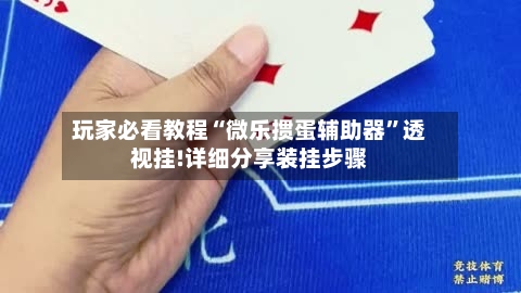 玩家必看教程“微乐掼蛋辅助器	”透视挂!详细分享装挂步骤-第2张图片