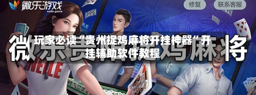 玩家必读“贵州捉鸡麻将开挂神器”开挂辅助软件教程-第3张图片