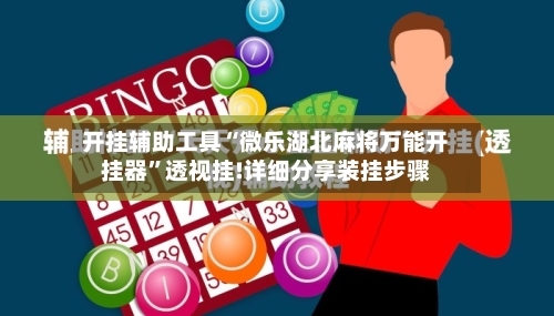 开挂辅助工具“微乐湖北麻将万能开挂器”透视挂!详细分享装挂步骤-第3张图片
