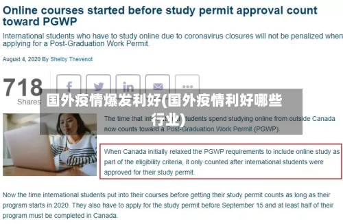 国外疫情爆发利好(国外疫情利好哪些行业)