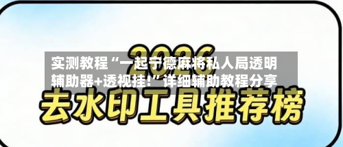 实测教程“一起宁德麻将私人局透明辅助器+透视挂!”详细辅助教程分享-第2张图片
