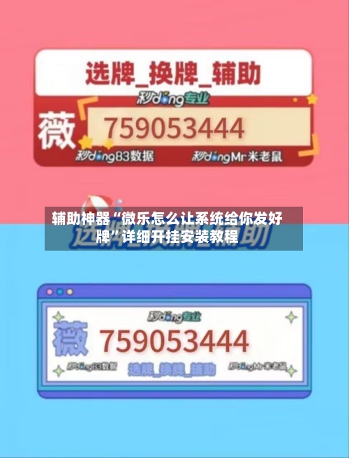 辅助神器“微乐怎么让系统给你发好牌	”详细开挂安装教程-第3张图片