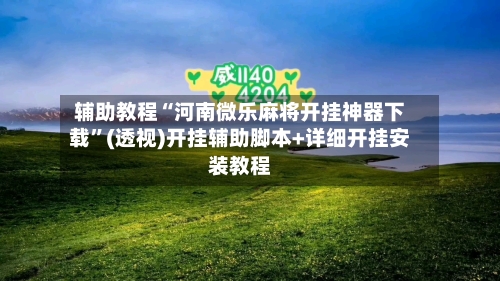 辅助教程“河南微乐麻将开挂神器下载”(透视)开挂辅助脚本+详细开挂安装教程-第3张图片
