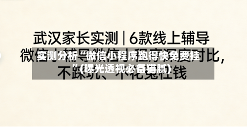 实测分析“微信小程序跑得快免费挂	”(曝光透视必备猫腻)-第2张图片