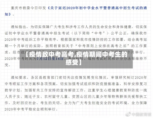 【疫情致中考高考,疫情期间中考生的感受】