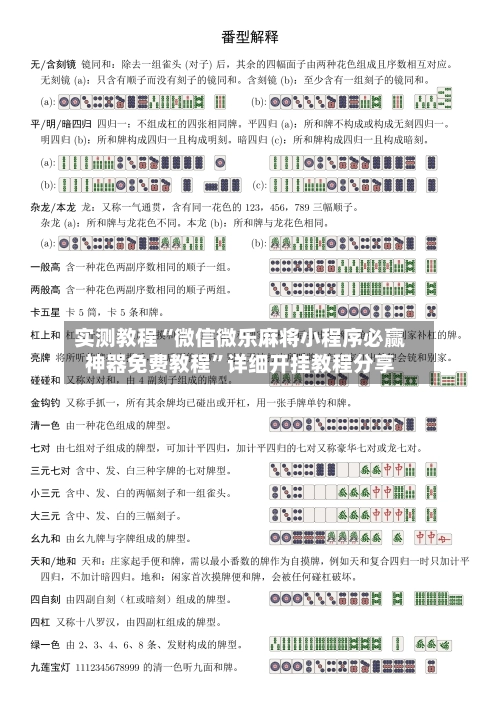 实测教程“微信微乐麻将小程序必赢神器免费教程”详细开挂教程分享-第2张图片