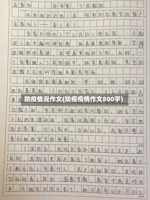 防疫情况作文(防疫疫情作文800字)