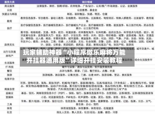 玩家辅助神器“小程序微乐麻将万能开挂器通用版”详细开挂安装教程