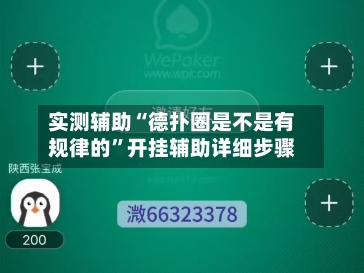 实测辅助“德扑圈是不是有规律的	”开挂辅助详细步骤-第2张图片